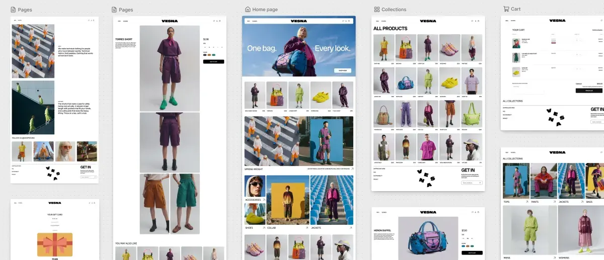 Shopify Canvas aracını temsil eden minimalist çalışma masası ve şeffaf ekran görseli