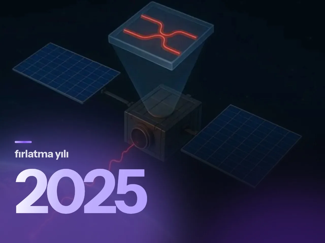 Uzay boşluğunda parlayan soyut prizmatik kuantum bilgisayar yapısı