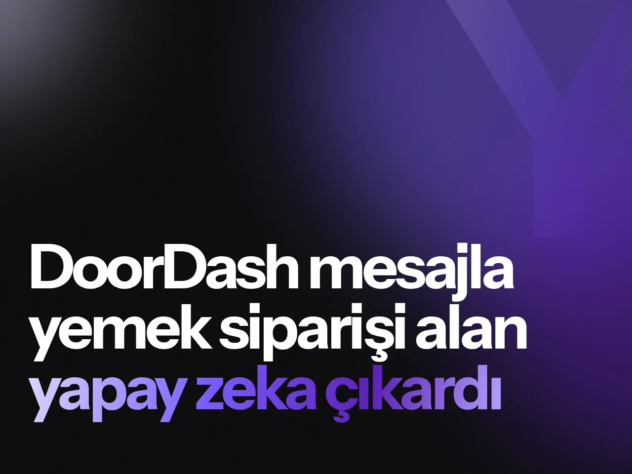 Apple Messages üzerinden yemek siparişi veren DoorDash yapay zeka asistanını temsil eden stüdyo görseli
