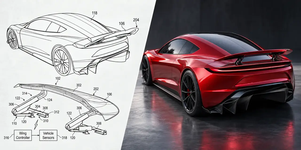 Tesla Roadster wing