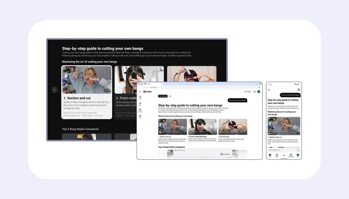 YouTube'da Yapay Zeka Dönemi: Aradığınızı Bulmak Kolaylaşıyor — YouTube Ask YouTube özelliği, yapay zeka destekli arama…