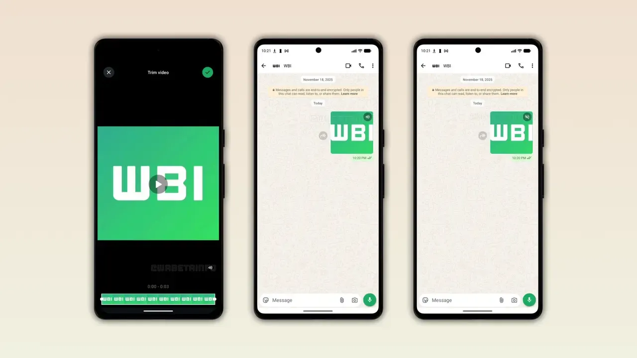 WhatsApp sesli çıkartma özelliğini temsil eden soyut cam figür