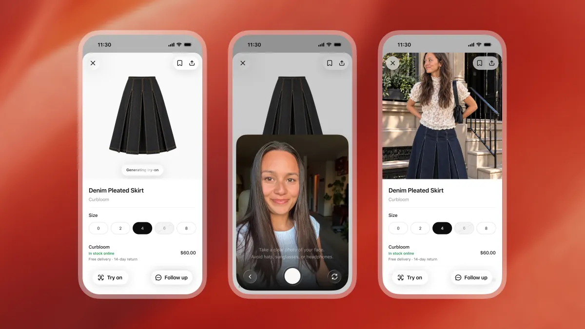Buzlu cam askıda duran sade bir kıyafet silüetini temsil eden stüdyo görseli