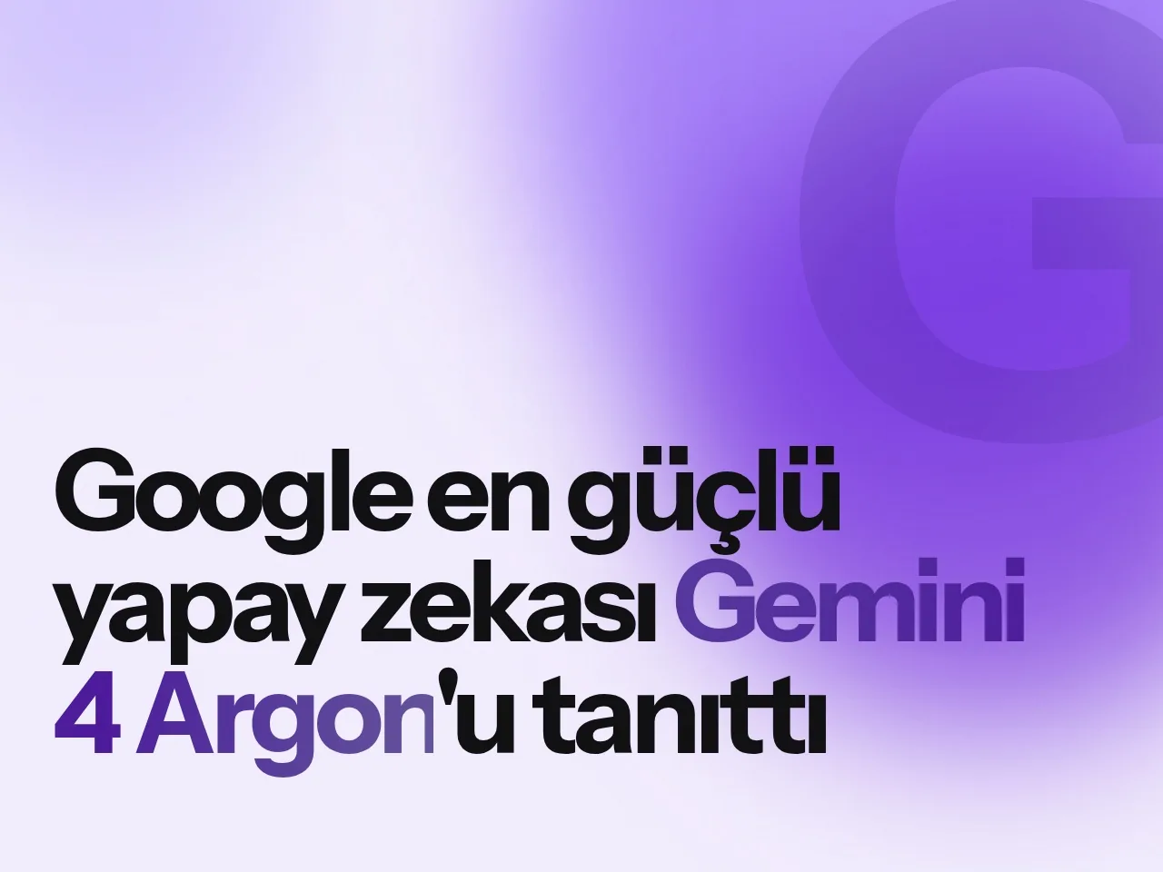 Koyu renkli buzlu cam blok içinde parlayan amber rengi ışık çizgileriyle Google Gemini 4 Argon yapay zeka modelini temsil…
