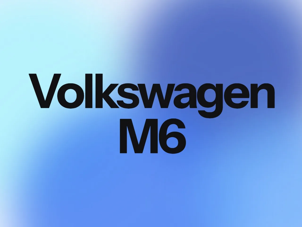 Minimalist stüdyo ortamında sergilenen yeni Volkswagen M6 elektrikli otomobil