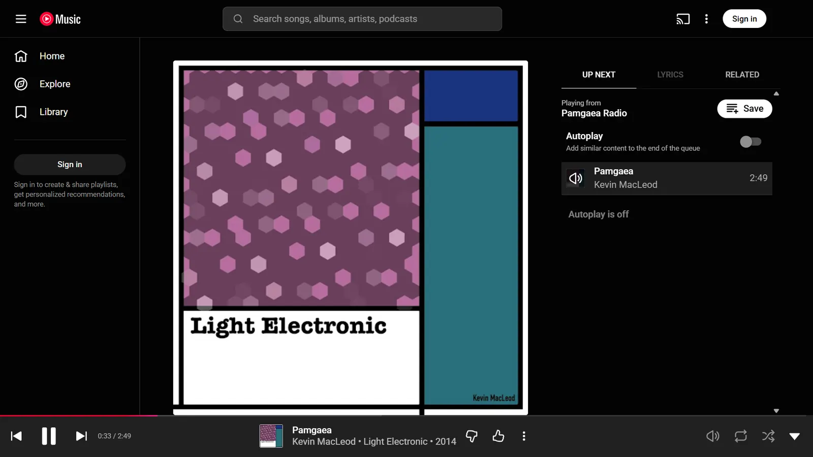 YouTube Music yapay zeka şarkı etiketlerini temsil eden minimalist plak görseli