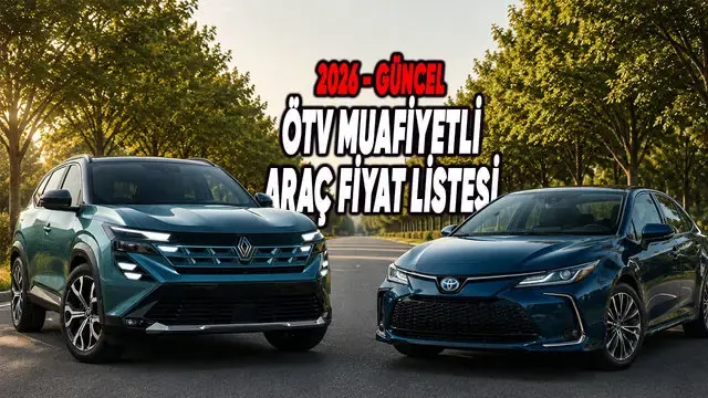 GÜNCEL: ÖTV Muafiyetli Tüm Araçlar Fiyat Listesi - Ağustos 2026 ÖTV'siz Araba Fiyatları