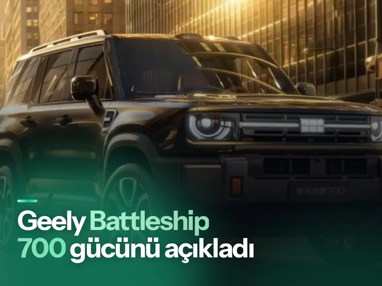Gri renkli off-road aracının stüdyo ortamındaki görünümü