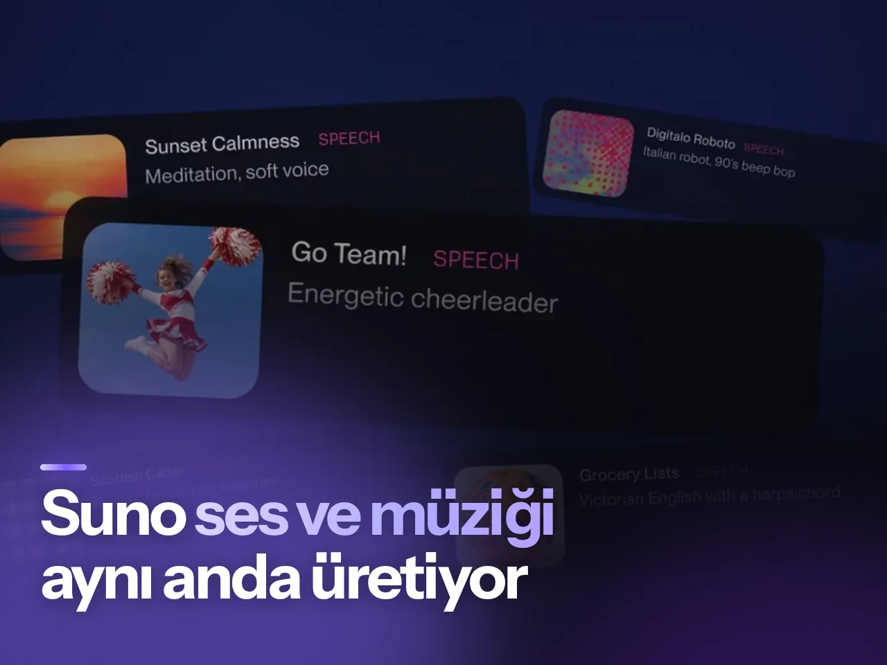 Buzlu camdan yapılmış ses dalgası heykeli ve yanında süzülen altın küreler