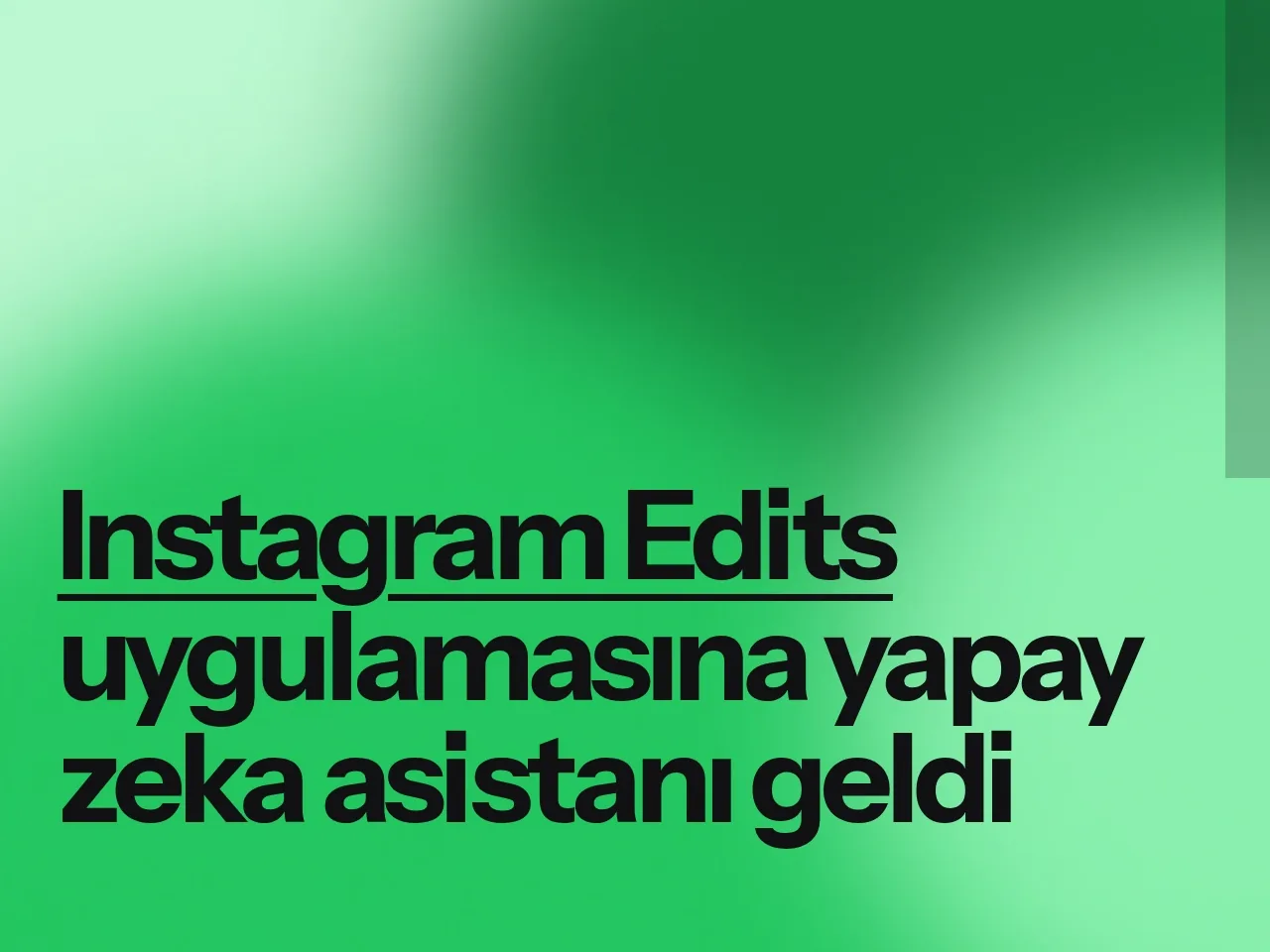 Instagram Edits uygulamasının yapay zeka asistanını temsil eden analitik veri grafikleri